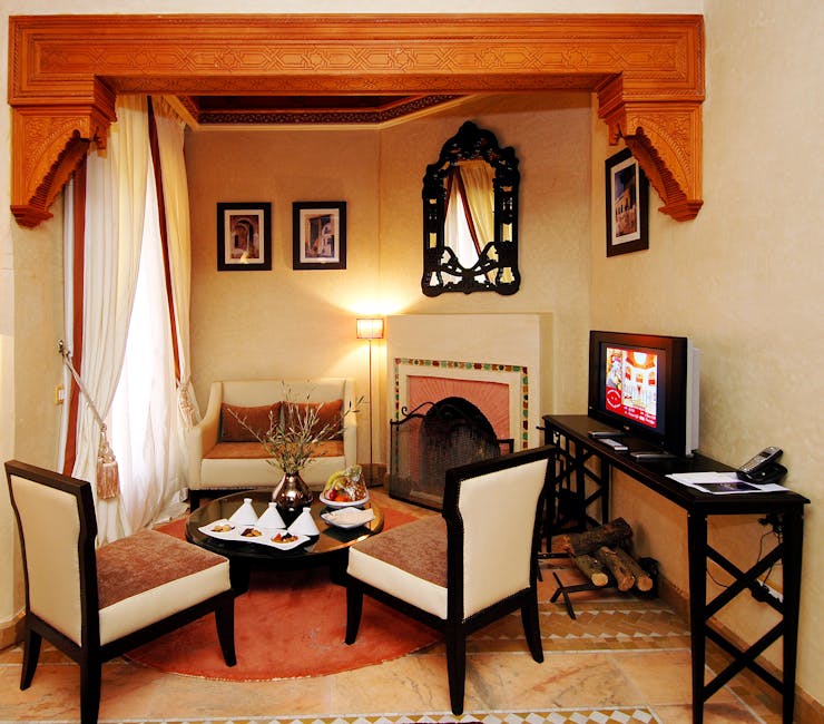 Riads in Morocco With Silk Curtains & Mint Walls