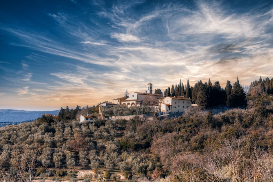 Villas on Tuscan Hills With Lavender Labyrinths